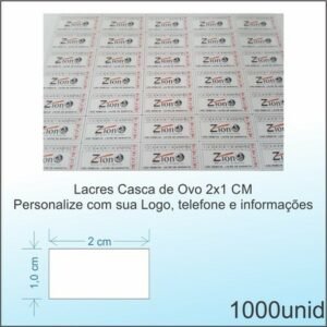 Lacre Casca de Ovo - 2x1CM - 1000 etiquetas