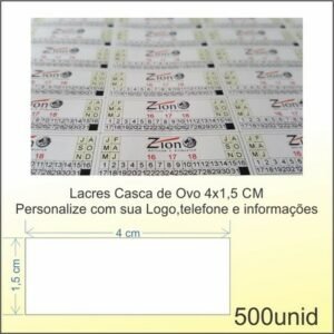 Lacre Casca de Ovo - 4x1,5CM - 500 etiquetas