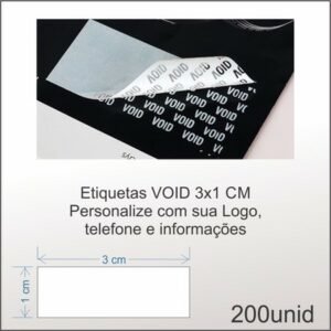 Etiquetas VOID - 3x1CM - 200 etiquetas