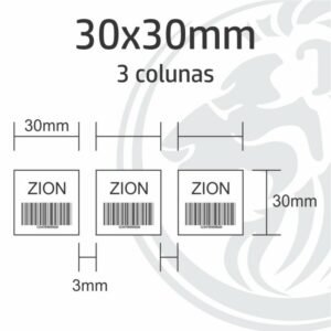 Etiqueta para Código de Barras - 30x30mm
