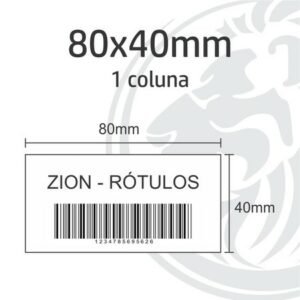 Etiqueta para Código de Barras - 80x40mm
