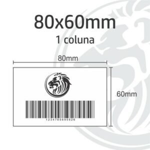 Etiqueta para Código de Barras - 80x60mm