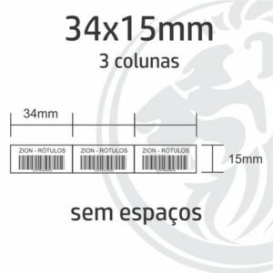 Etiqueta para Código de Barras - 34x15mm