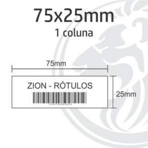 Etiqueta para Código de Barras - 75x25mm