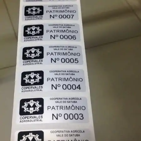 Etiquetas de Patrimônio - 5x2,1CM - 200 etiquetas - Imagem 3