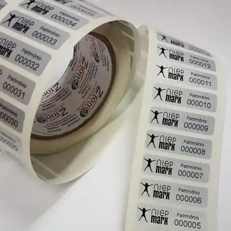 Etiquetas de Patrimônio - 5x2,1CM - 200 etiquetas - Imagem 2
